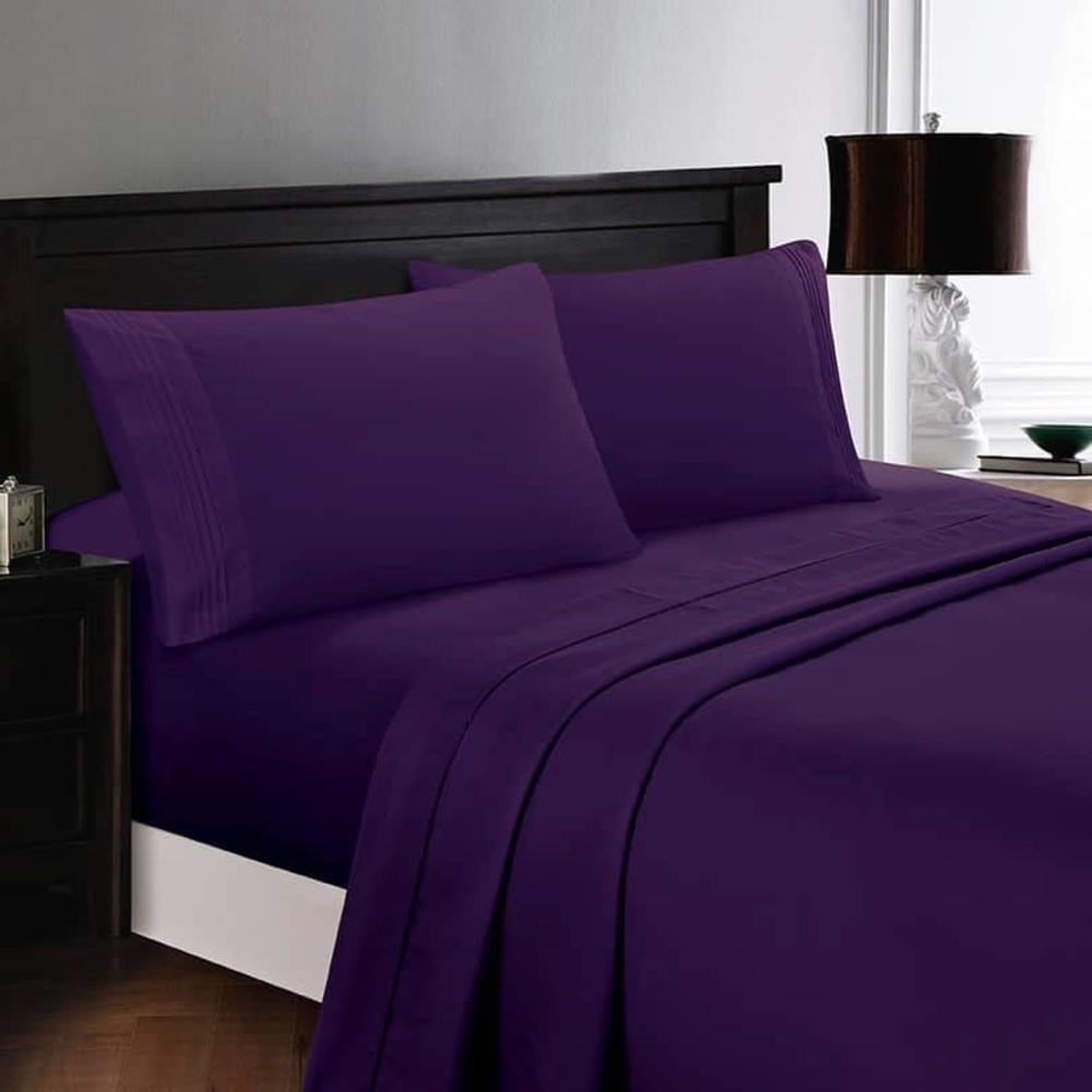 ⭐️SEE NEW LISTING⭐️Full 6pc Purple Bedsheets - Picture 1 of 5